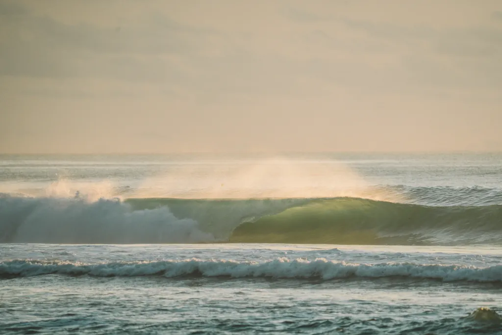 a barrel at Bingin