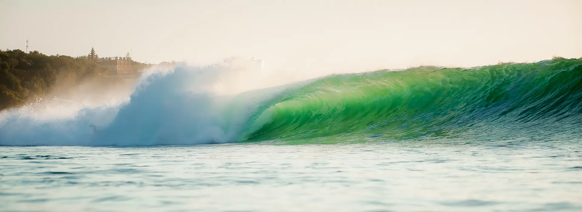 a barreling wave in Uluwatu