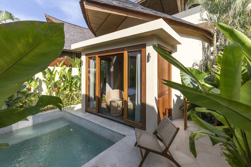 A private villa with a pool