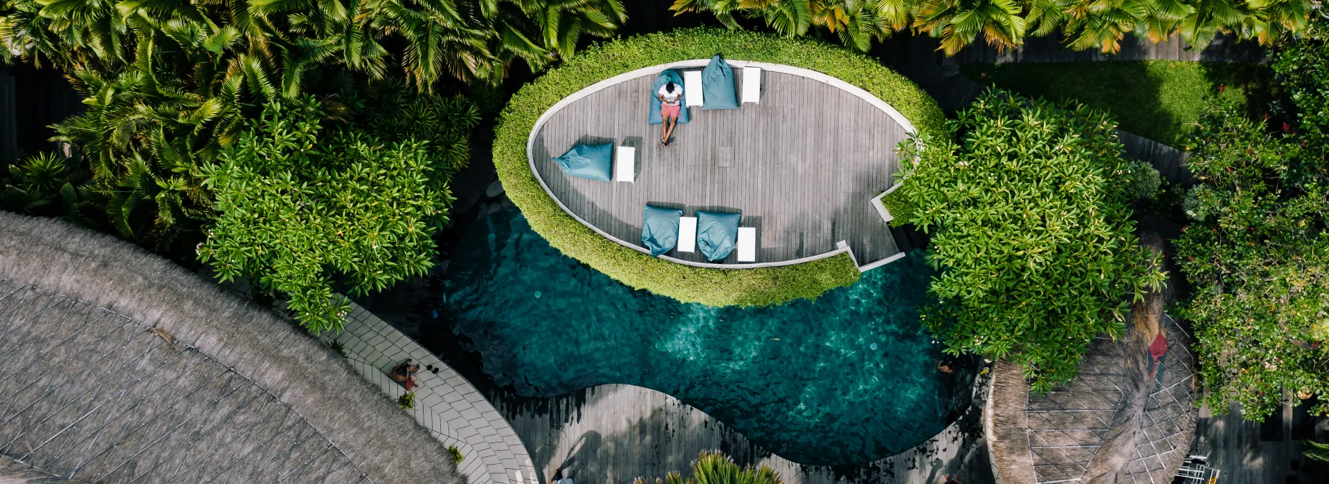 a drone image of Kima Canggu