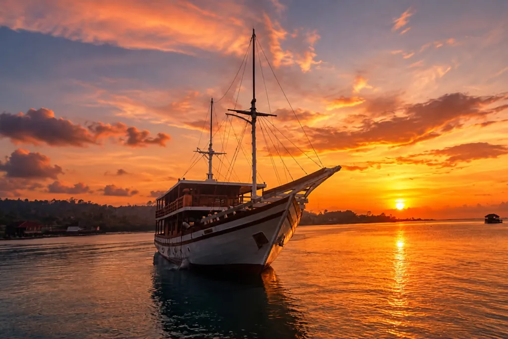 MALAIKA, A PRIVATE SURF CHARTER SAILING AT SUNSET