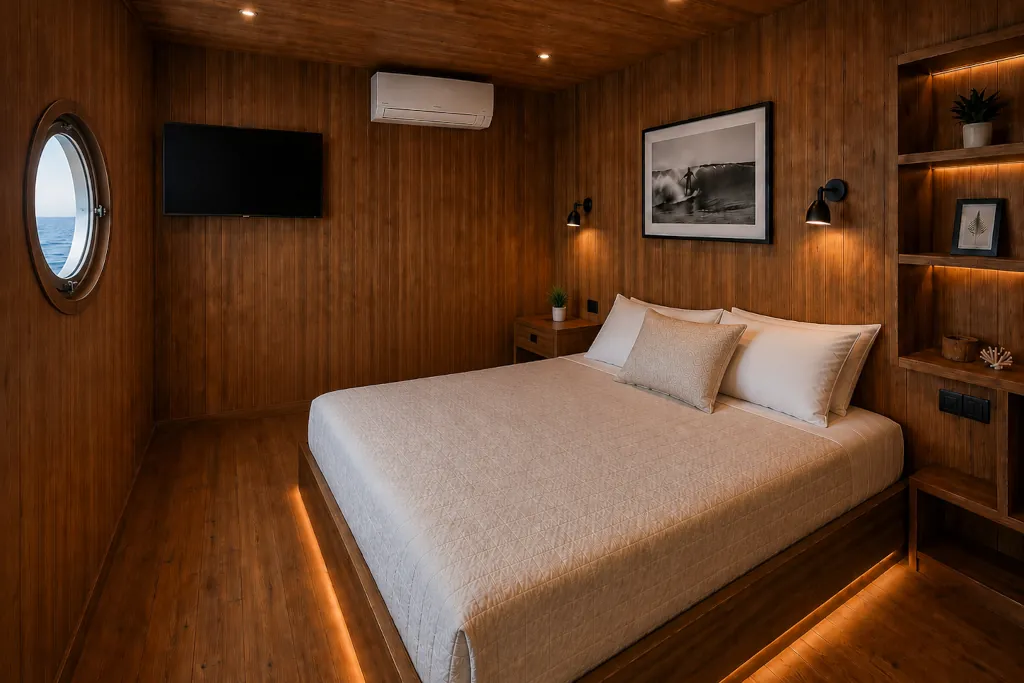 A SPACIOUS CABIN ON MAILAIKA, WITH A QUEEN SIZED BED