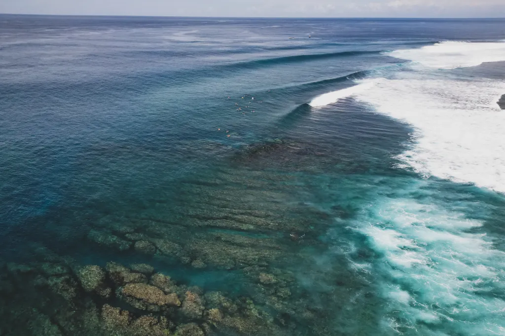 A surf spot in the Mentawais drone image